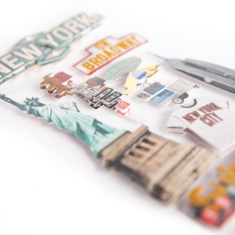 Paper House Productions STDM-0011E 3D Cardstock Stickers, New York City (3-Pack) - Image 2